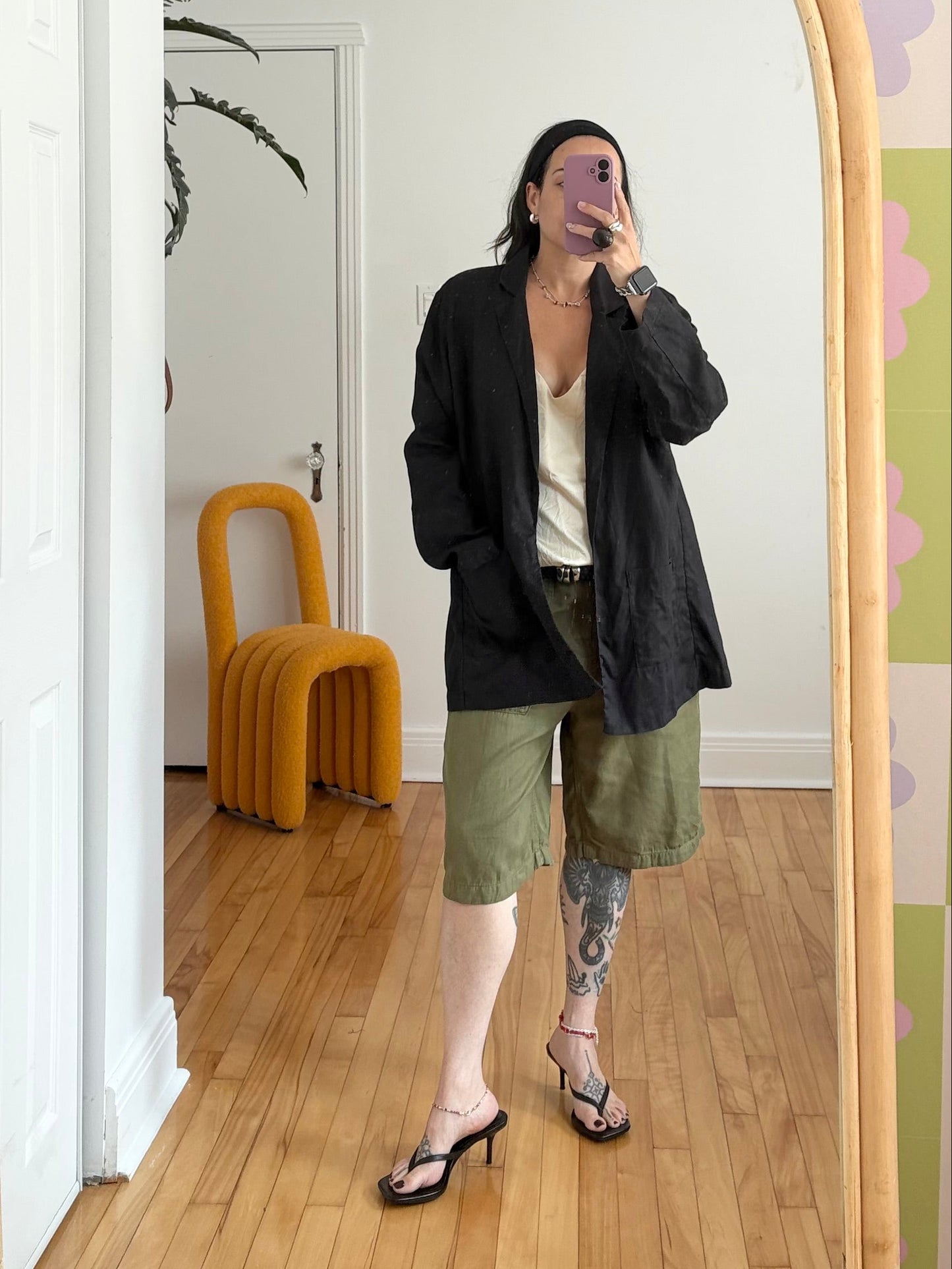 Blazer long en lin biologique Eileen Fisher, taille M