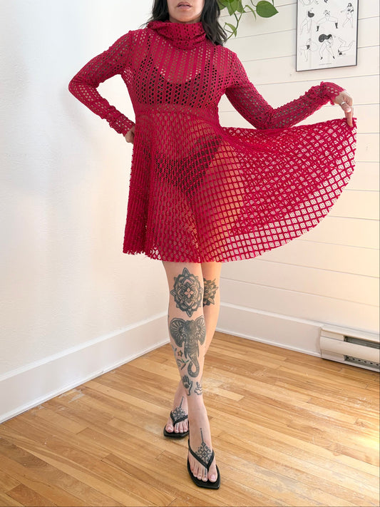 Philosophy di Lorenzo Serafini flared laced sheer dress Medium