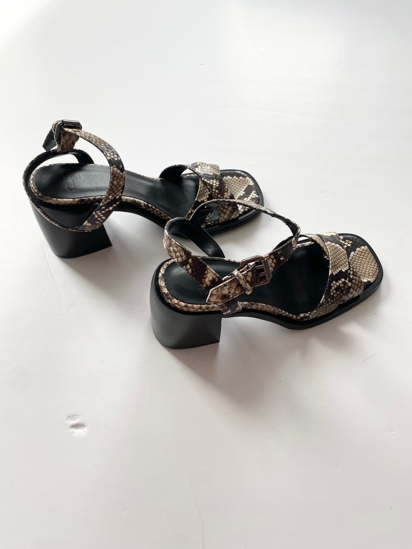 The kooples heel snake leather sandals EUR37