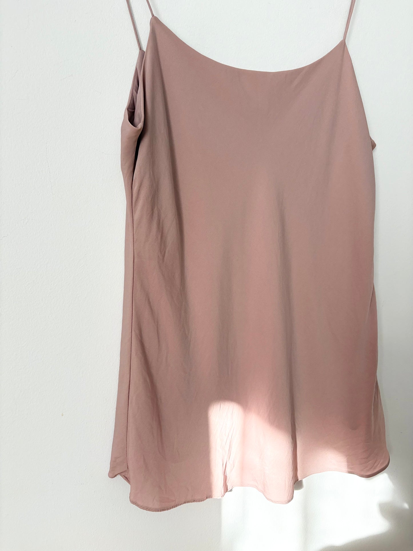 Theory Teah dusty pink silk tank top Large
