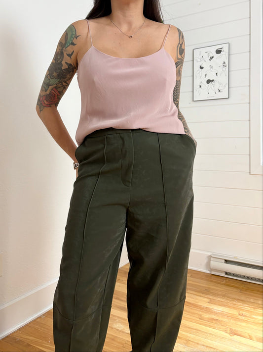 Theory Teah dusty pink silk tank top Large