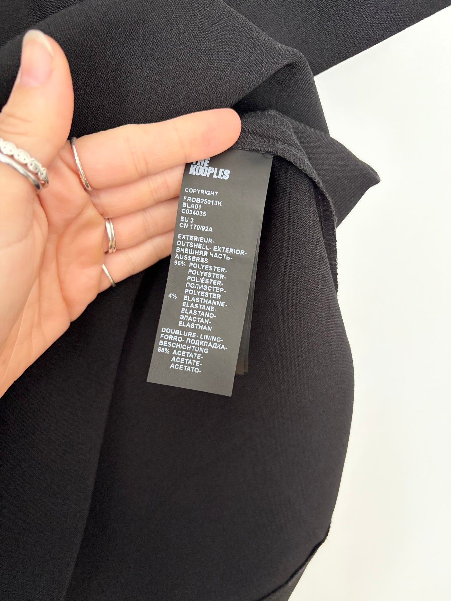 The kooples short black dress M/L