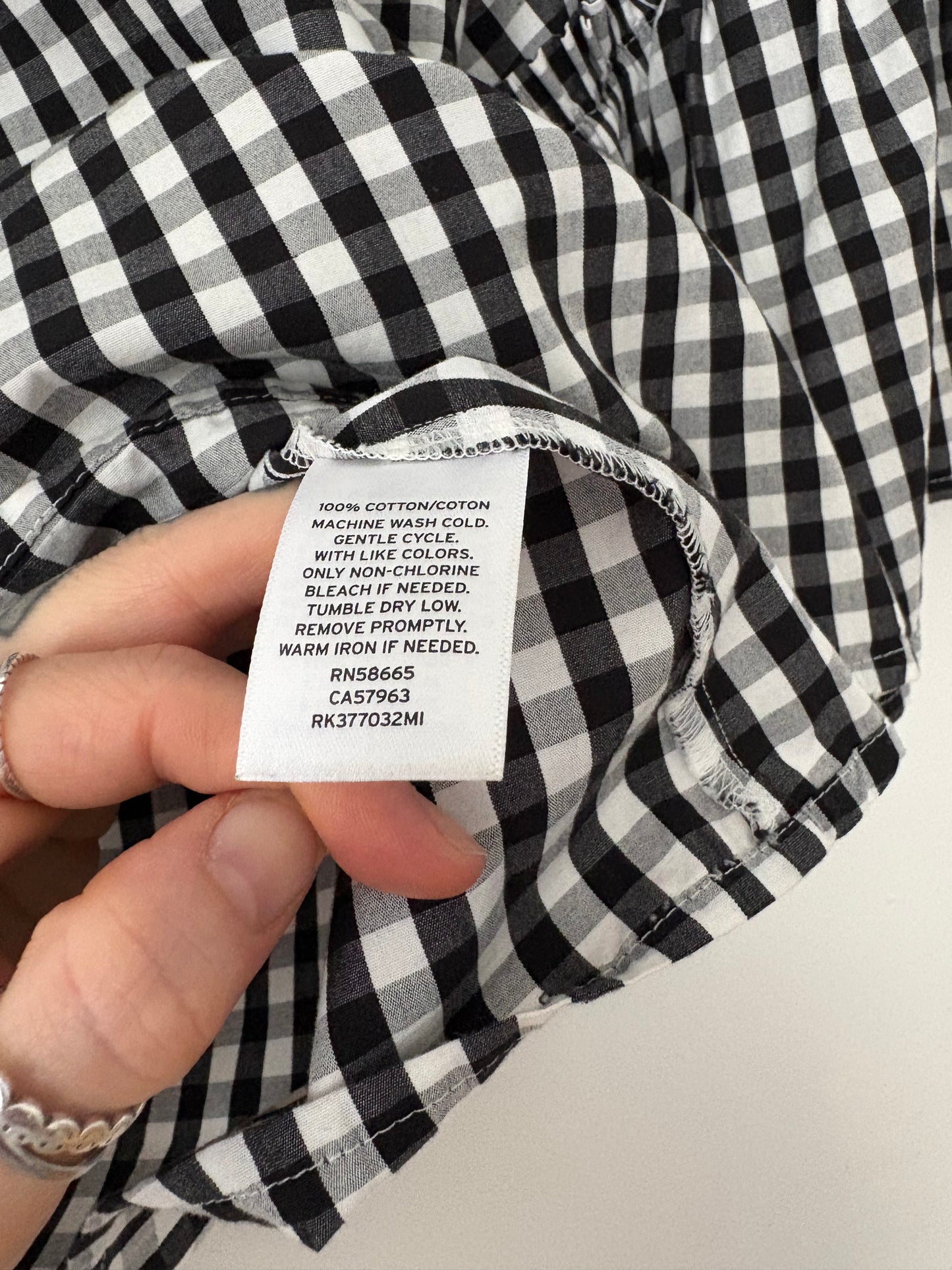 Chemise à manches papillon à carreaux vichy Abound, taille L