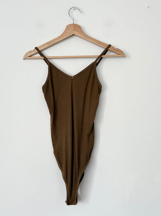 Agolde spaghetti ribbed bodysuit Small