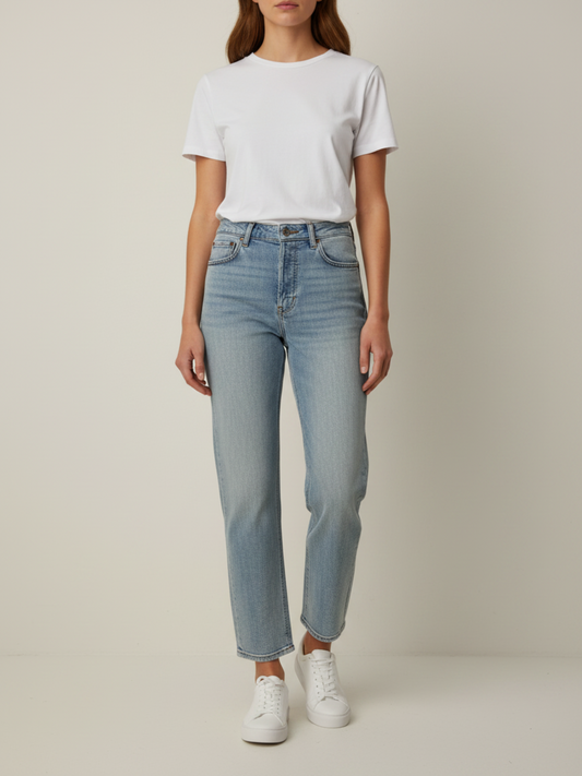 Denim Forum Arlo high rise straight jeans W25/26