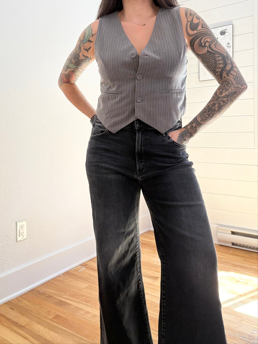 DISSH Diego grey pinstripe vest Medium