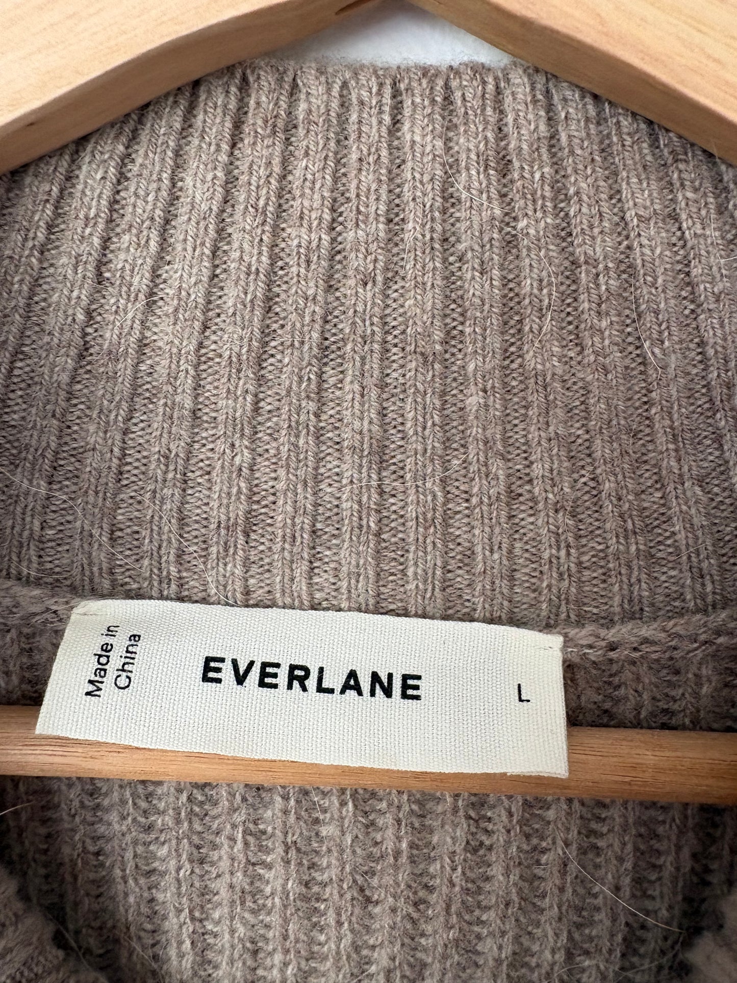 Everlane the cocoon henley in wool cashmere L/XL