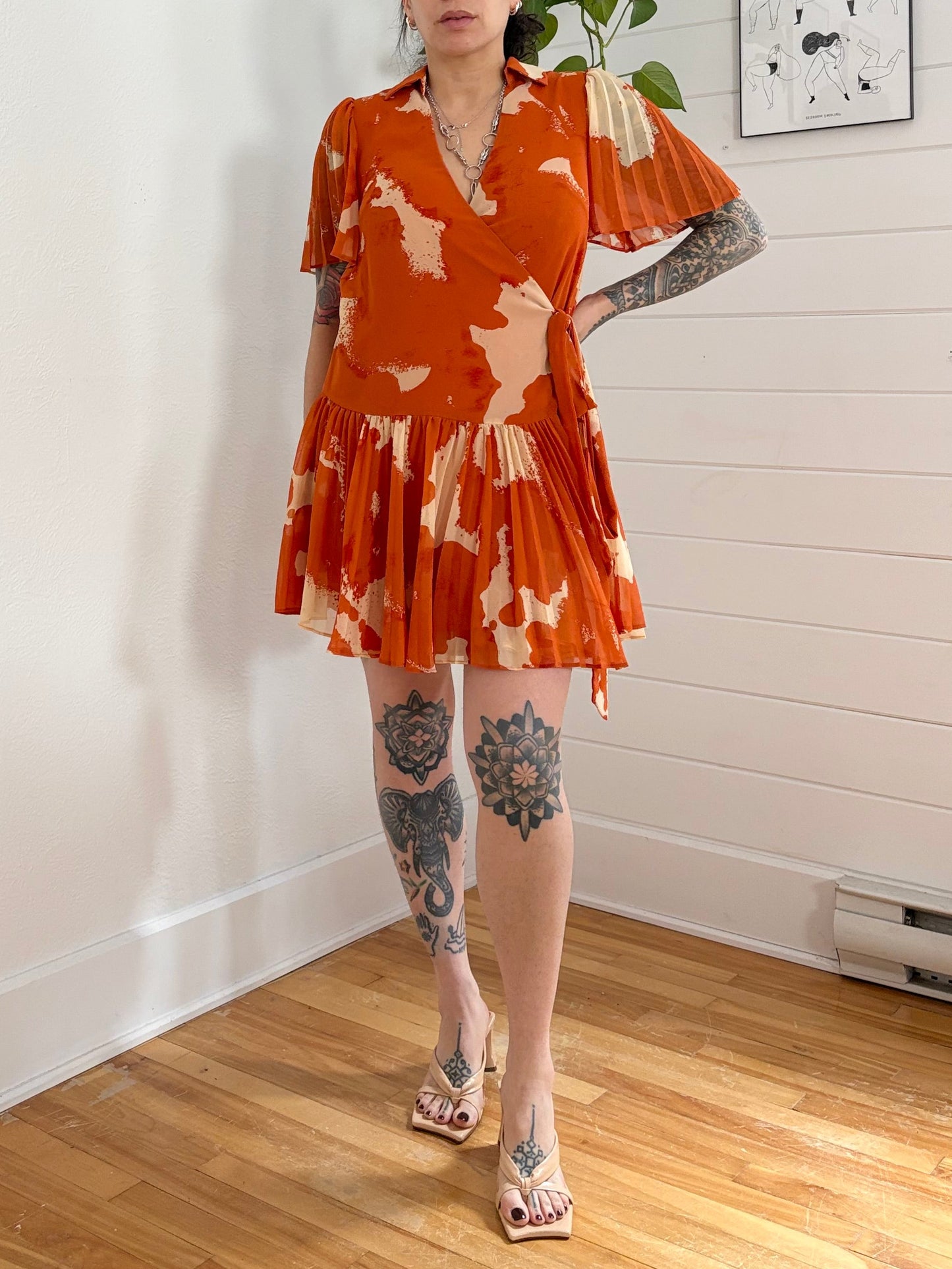Alexis X Target pleated wrap dress XS/S