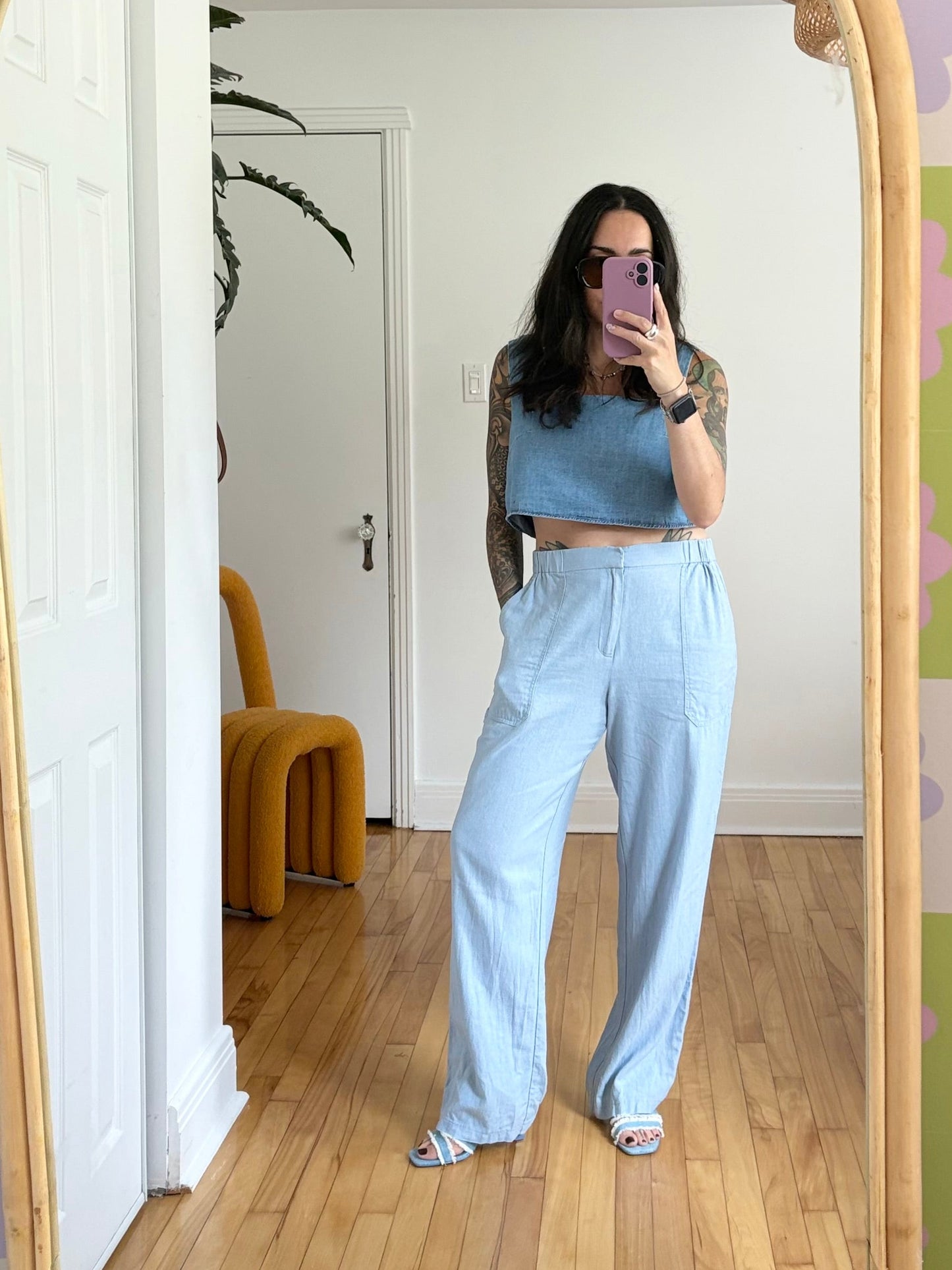 Pantalon utilitaire en lin WAYF Medium