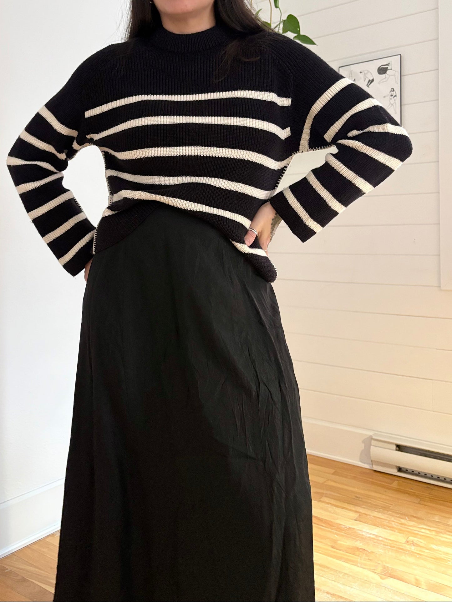 COS wool blend stripe sweater XS/S