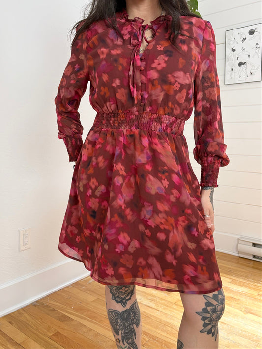 BB Dakota floral chiffon dress Large