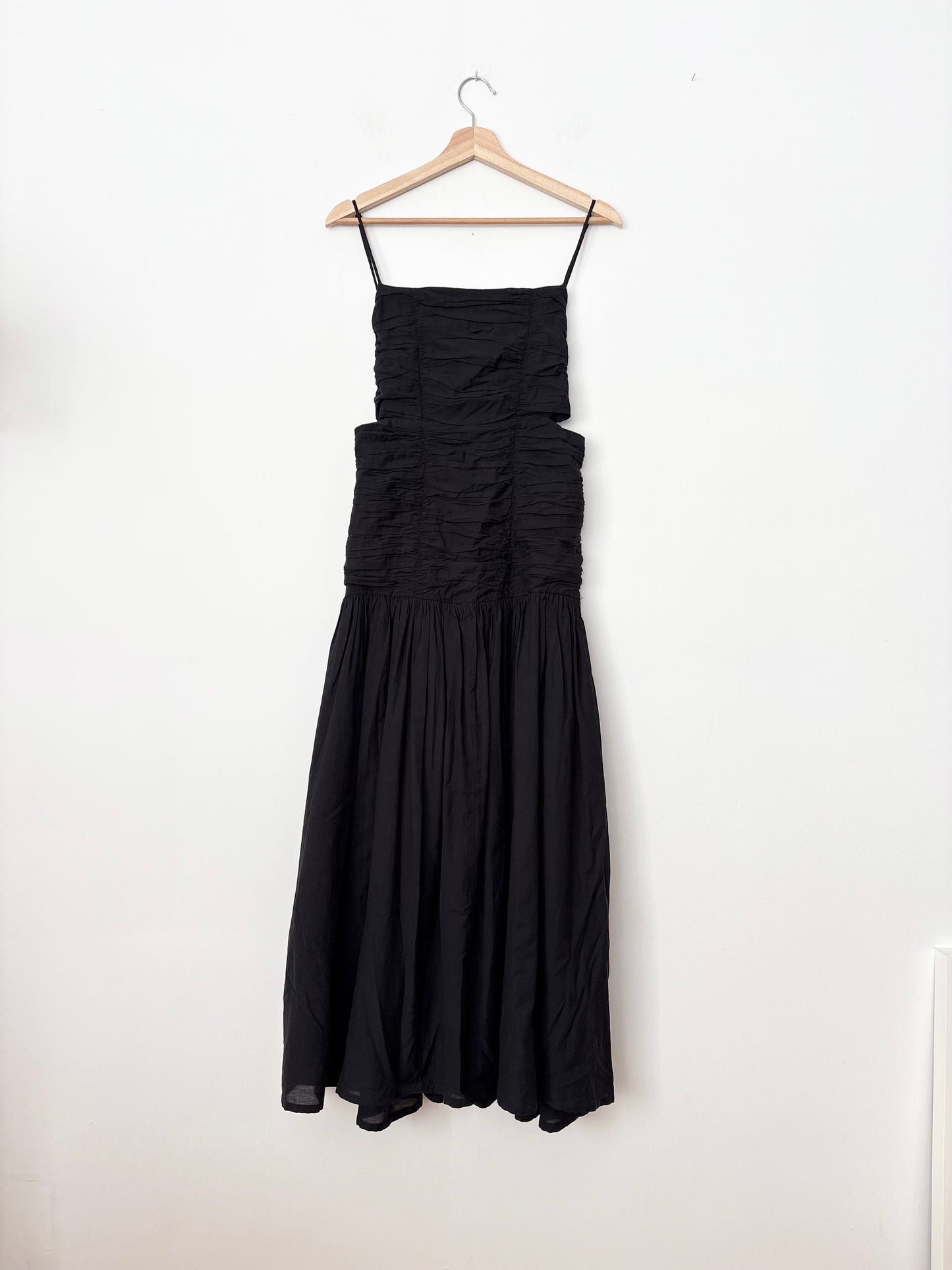 Posse square neckline ruched cut out dress Small