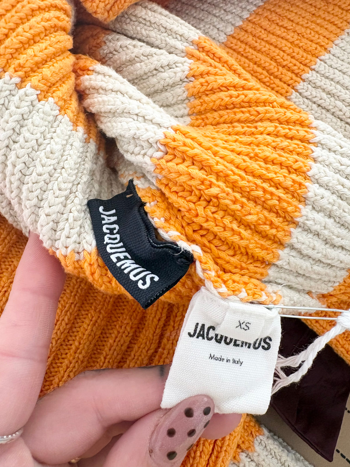 Jacquemus rayures striped ribbed knit sweater XS-M