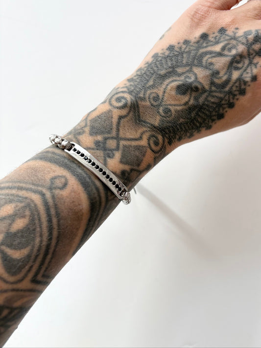 Noir NYC chain silver bracelet