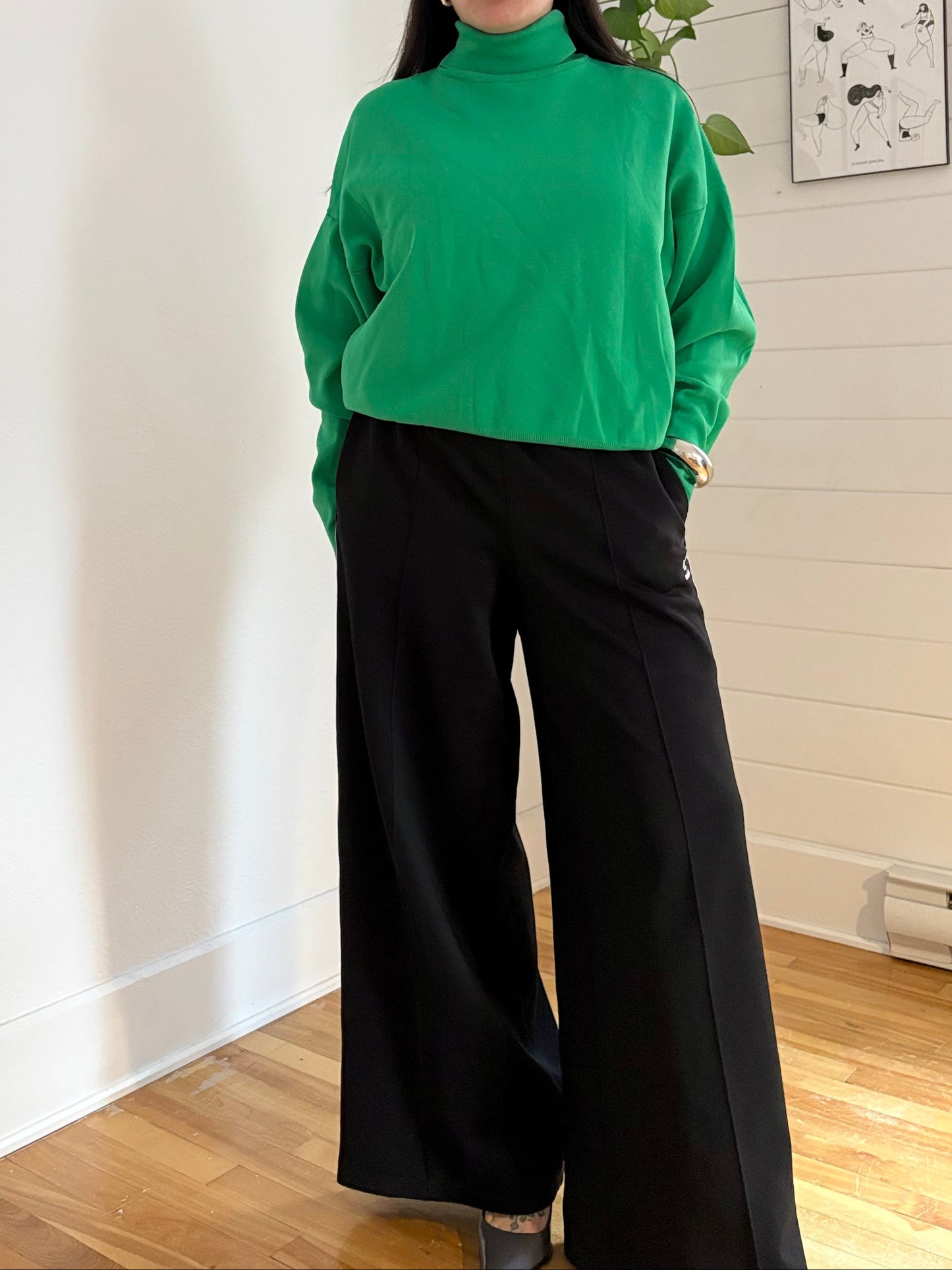 Zara oversized kelly green sweater M/L