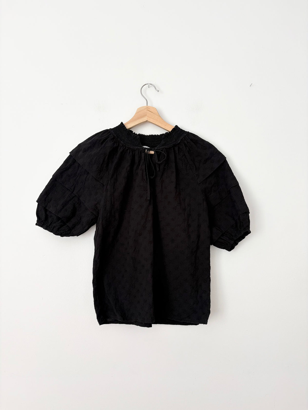 Rails Paris pleated sleeve blouse Small
