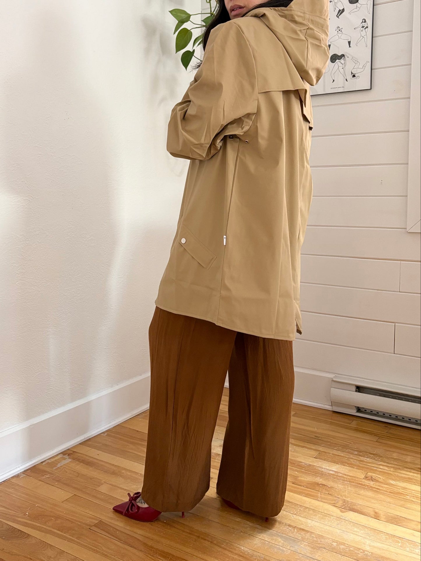 Veste de pluie RAINS W3 couleur sable XL