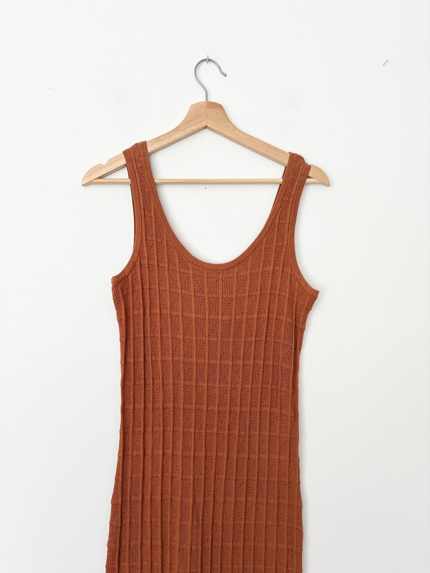 Issey Miyake Archive fringe knit midi dress Small