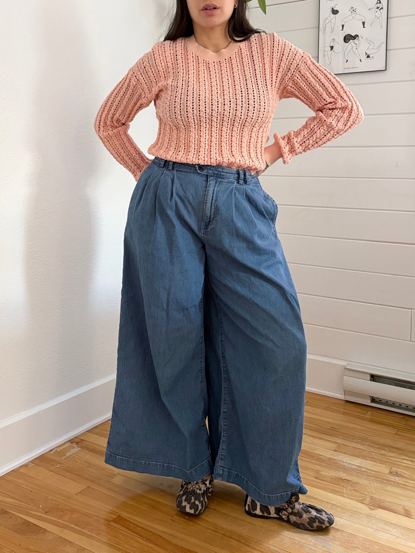 Pull maille ouverte Courrèges Paris S/M