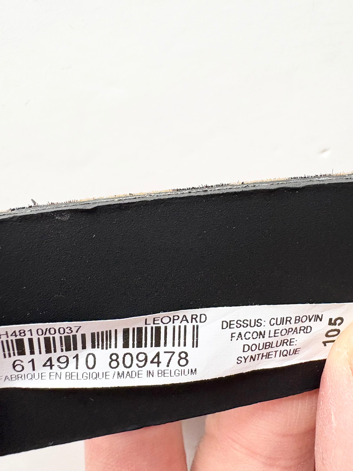 Ceinture Monoprix en cuir léopard L/XL