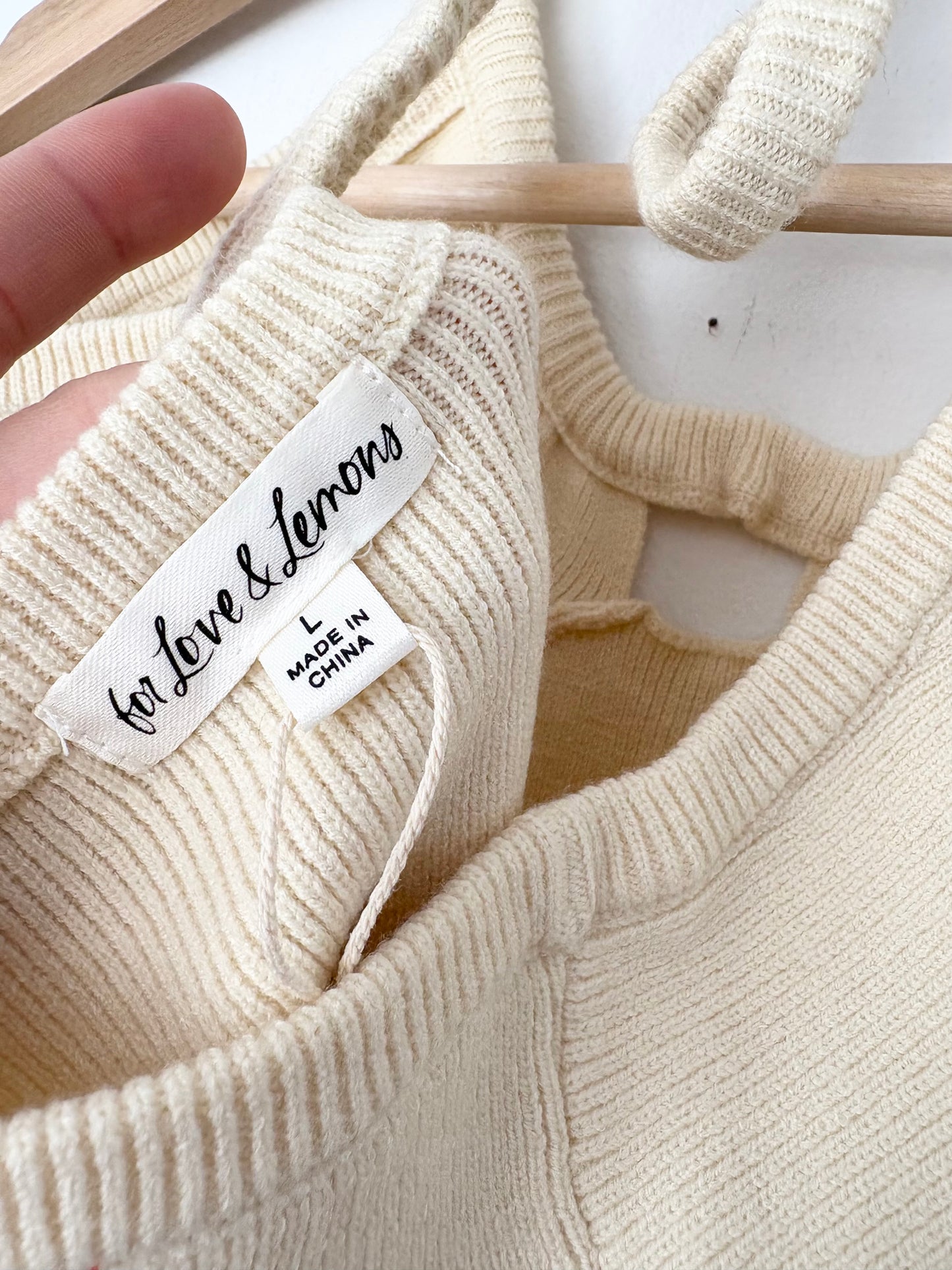 For love & lemons Mona knit mini dress Large