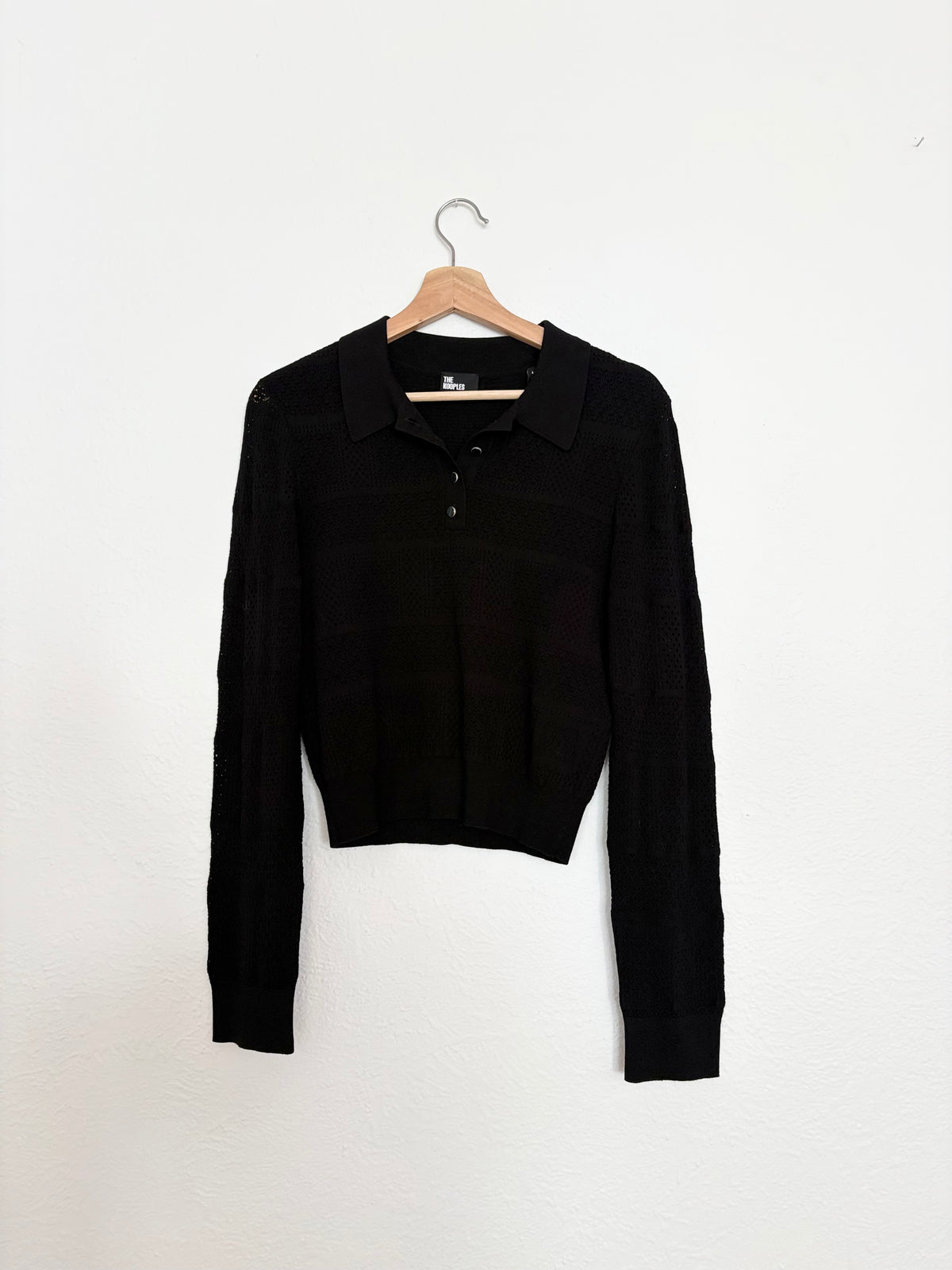 The kooples open work polo shirt M/L