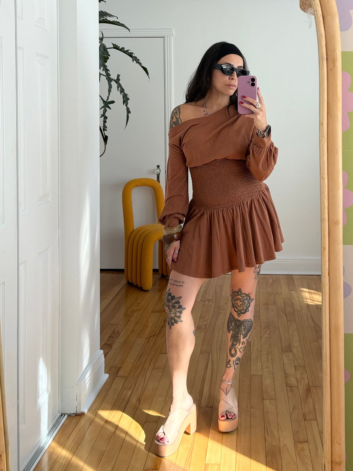 Free people scorching hot long sleeve mini dress S/M