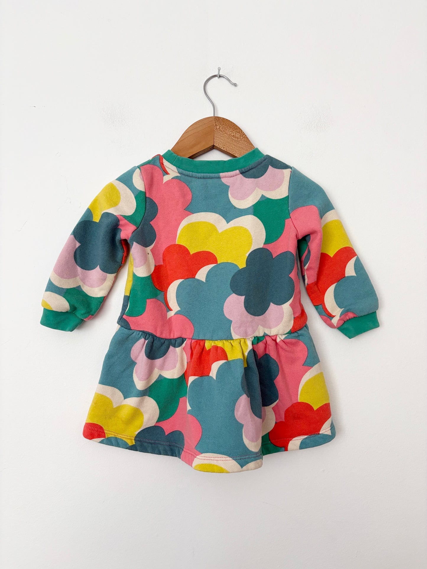 Mini boden floral sweater dress 18/24 months