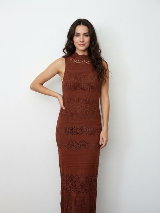Anthropologie crochet midi dress XS