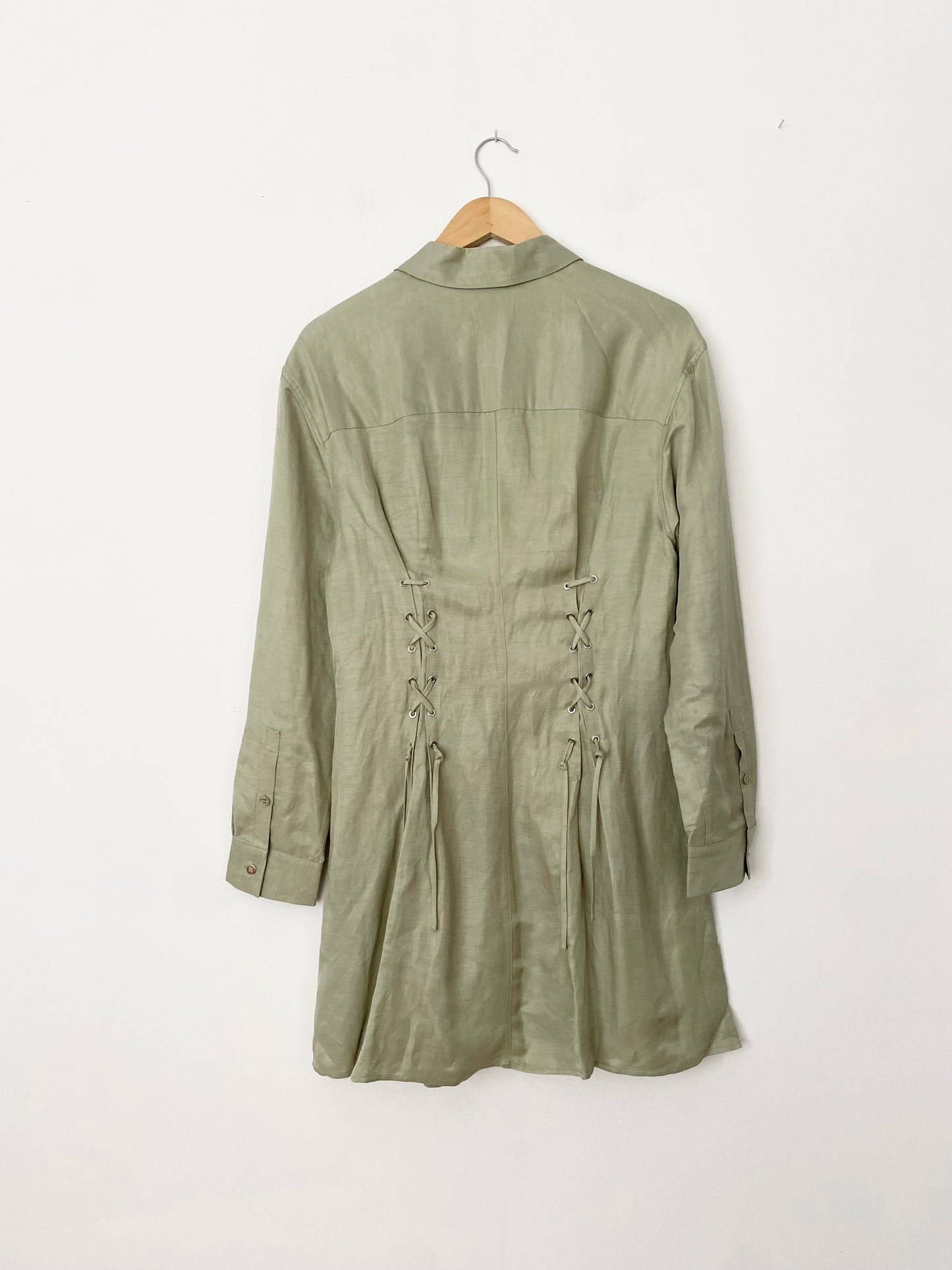 The kooples linen blend tie front dress M/L