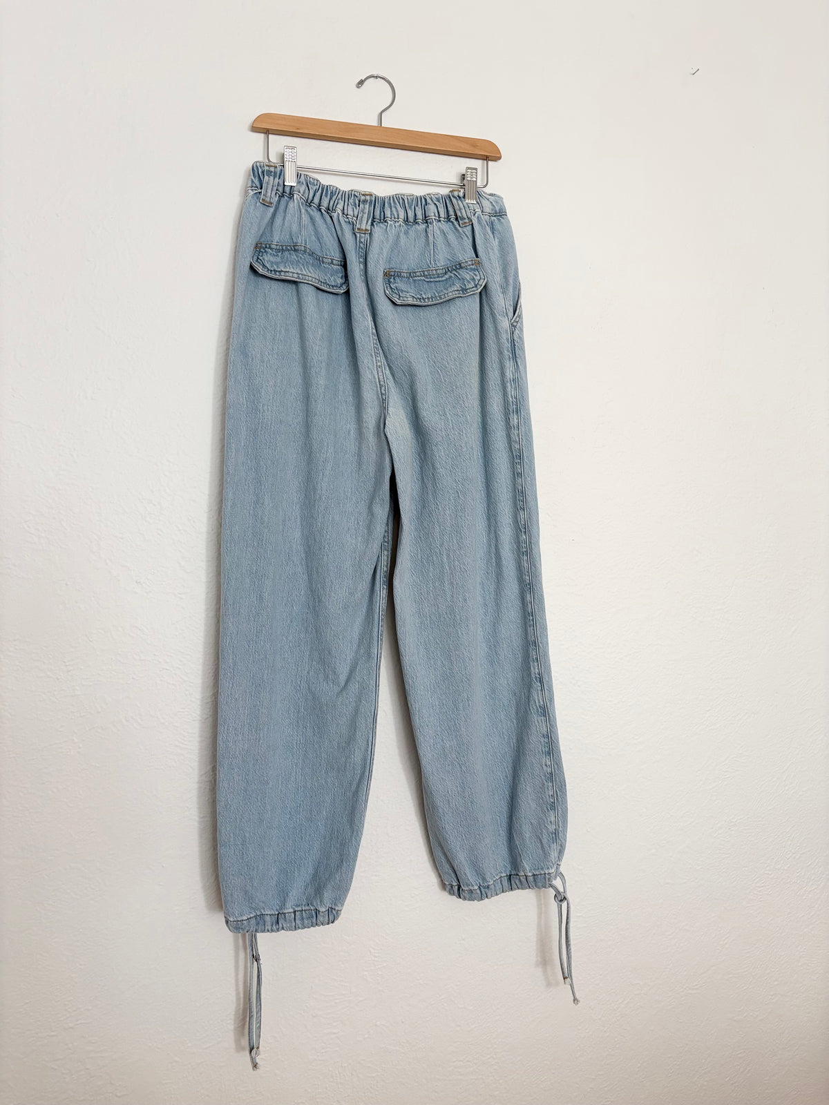 Zara baggy balloon jeans with tie Large