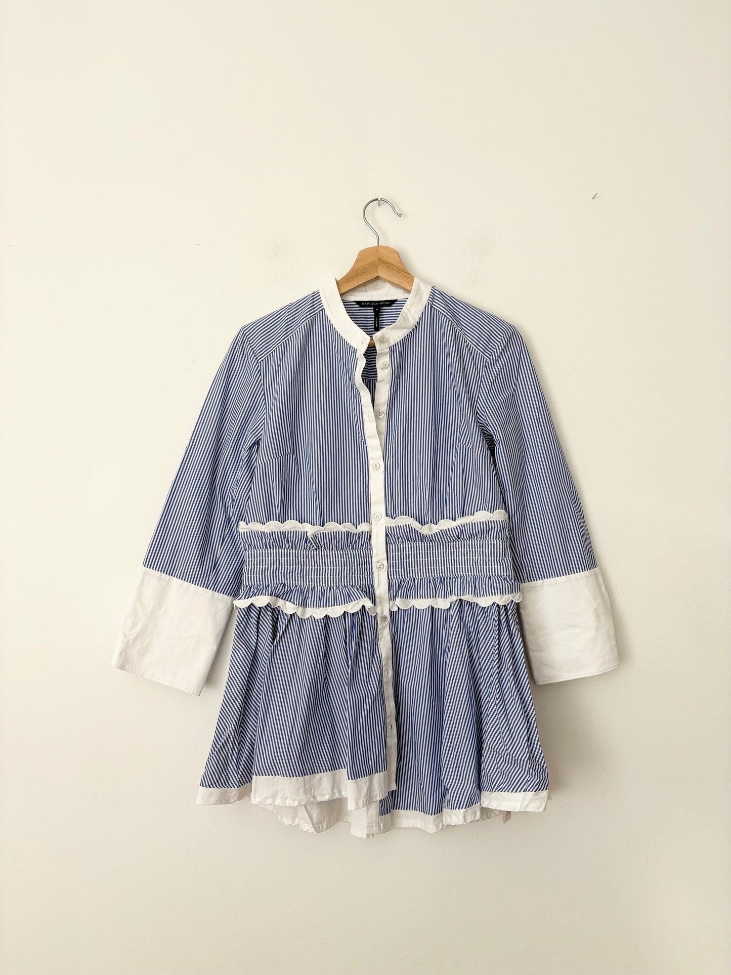 Marissa Webb Jada tunic in surf blue combo S/M