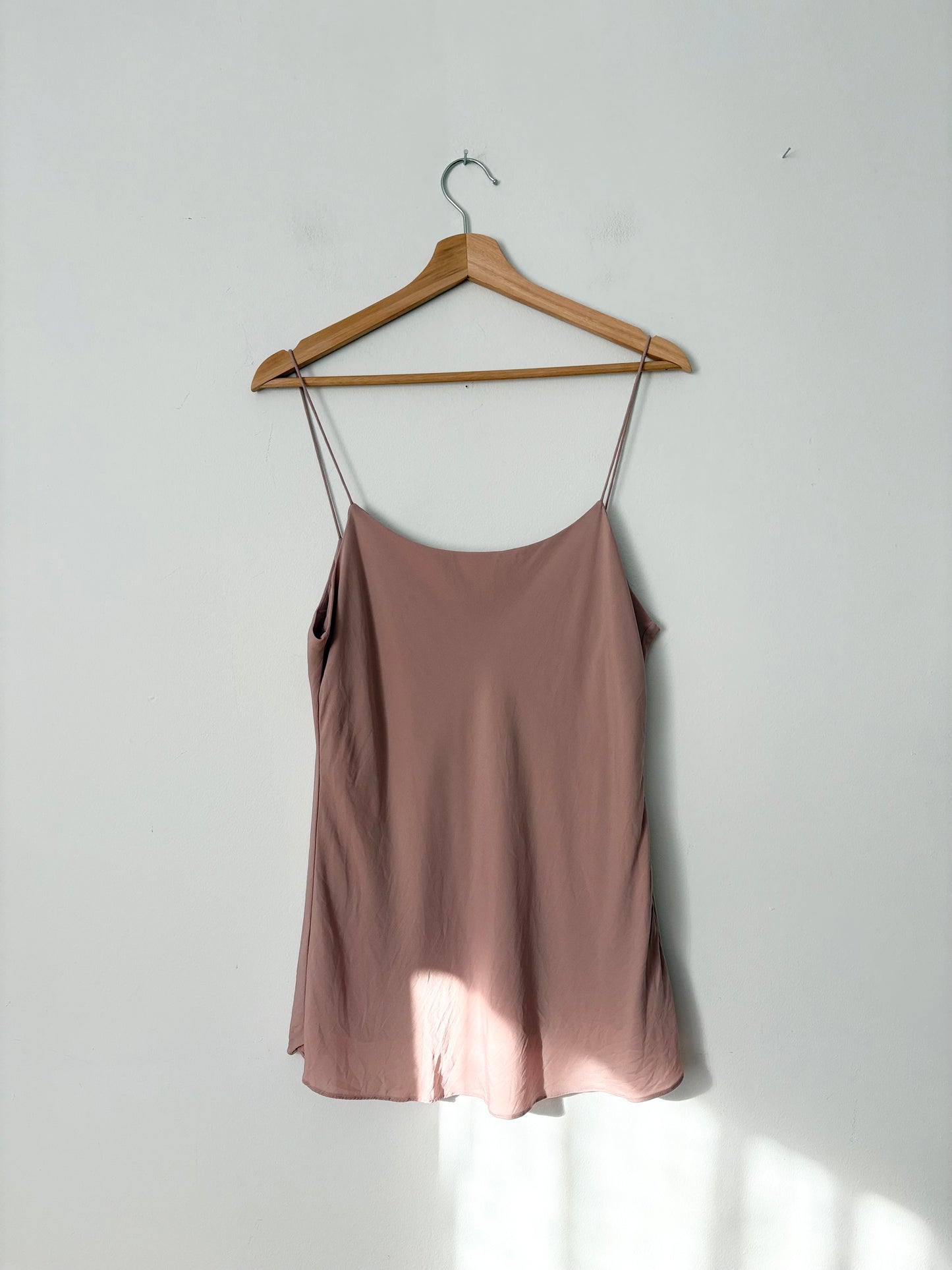 Theory Teah dusty pink silk tank top Large