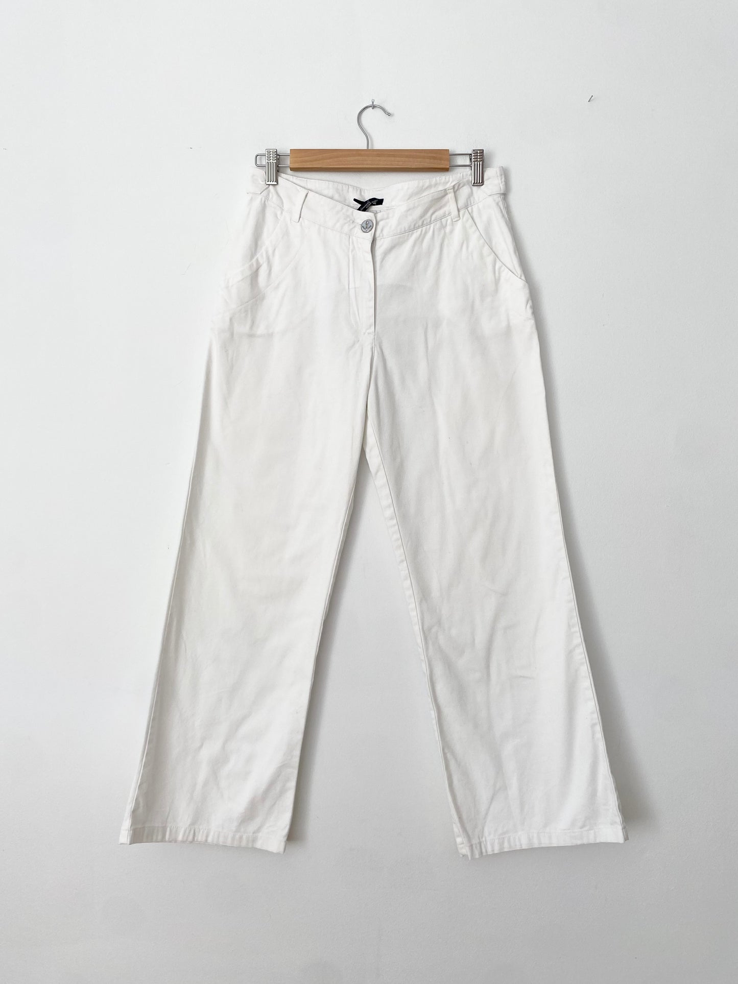 Saint James white canvas wide leg pants W29