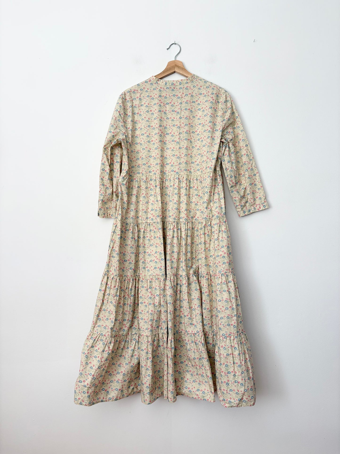 Robe longue en popeline de coton Aspesi à petites fleurs Taille M