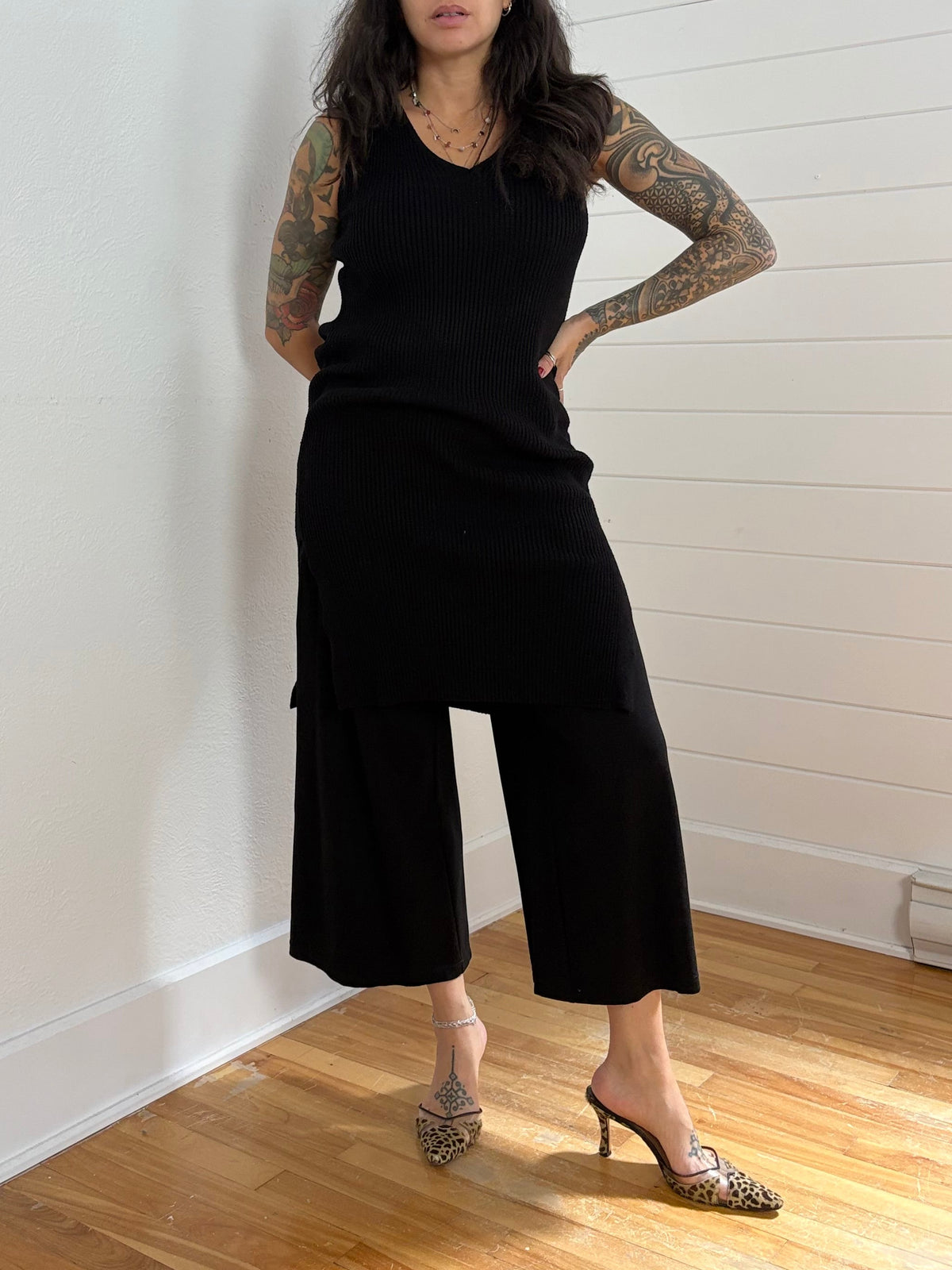 Max studio wide leg culottes M/L