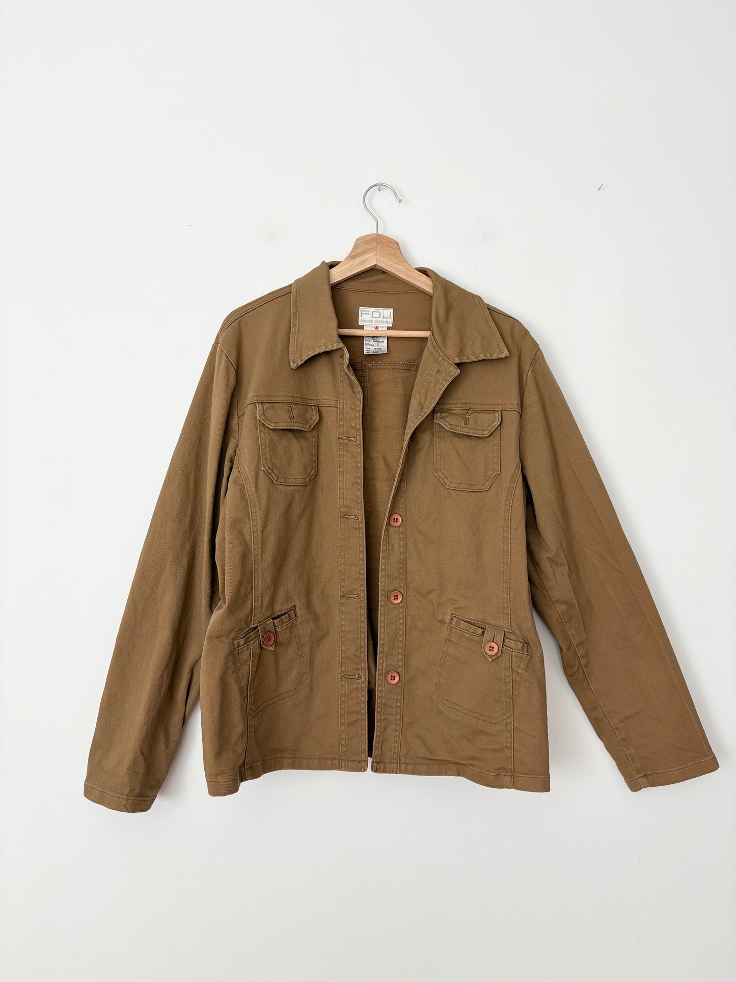 Vintage FDJ tan denim jacket M/L