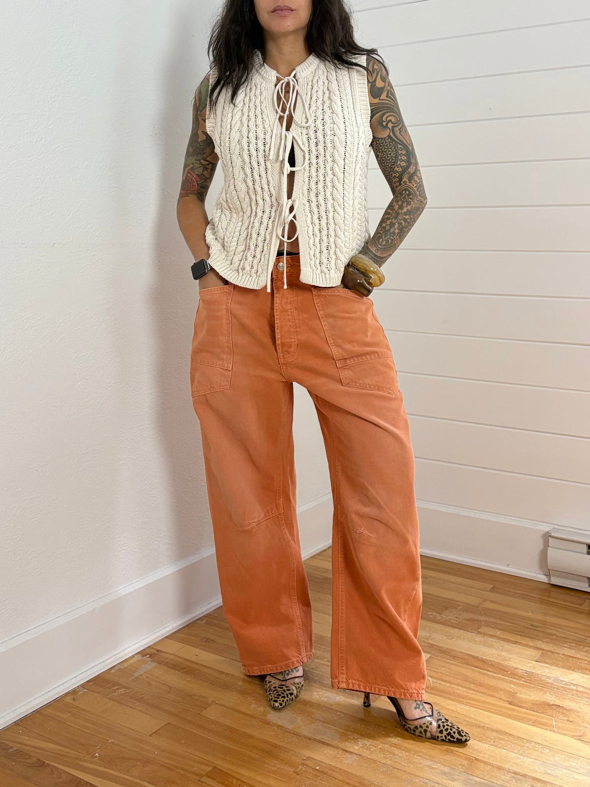 Jean tonneau minimaliste Moxie de Free People, taille 30