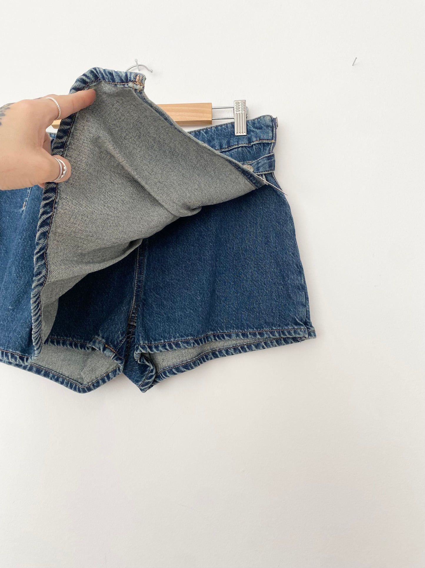 Free People Stephie pleated denim skort W29