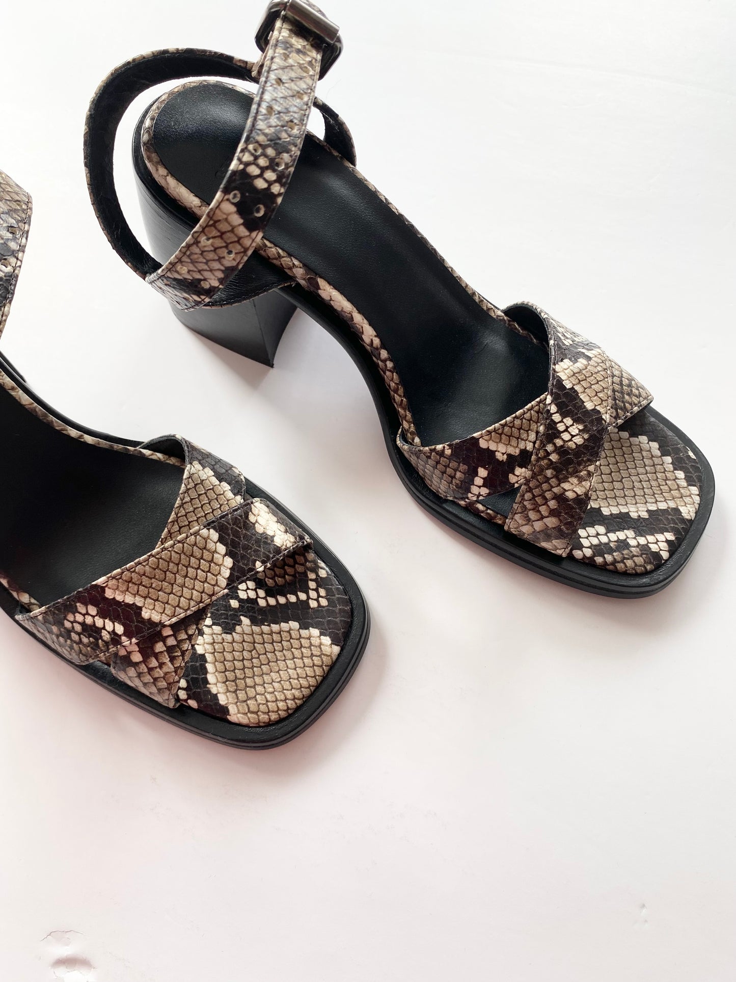 The kooples heel snake leather sandals EUR37