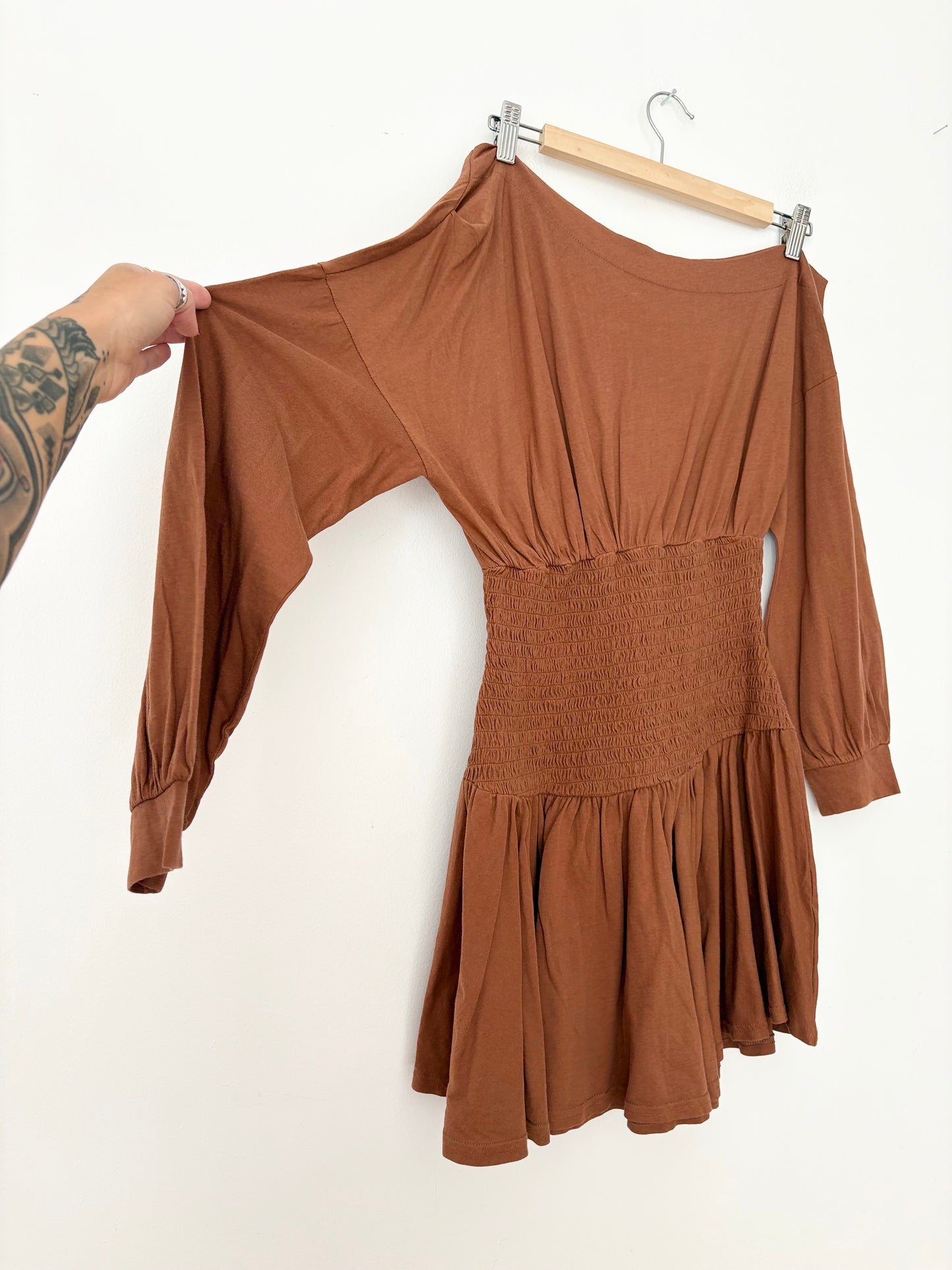 Free people scorching hot long sleeve mini dress S/M