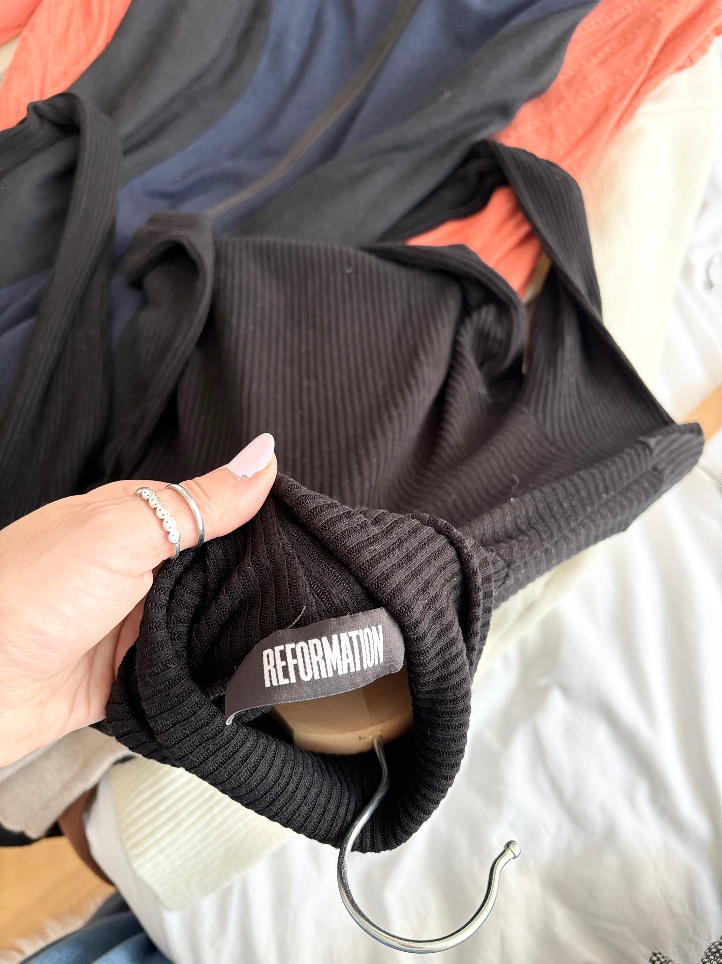 Reformation ribbed crop turtleneck XS