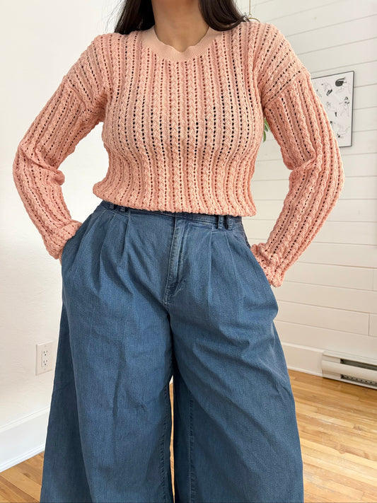 Pull maille ouverte Courrèges Paris S/M