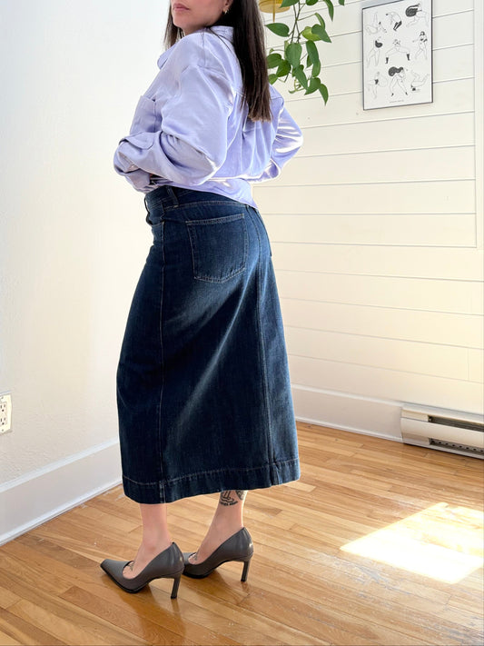 J.Crew denim midi skirt W29