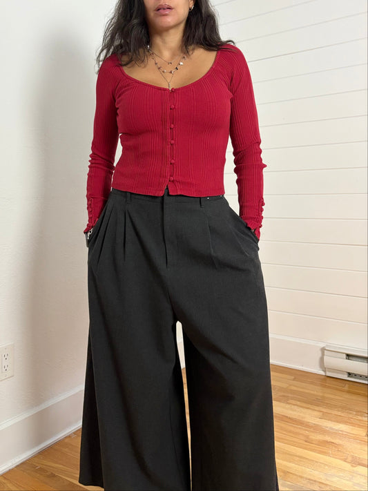 Cardigan court côtelé Anthropologie, taille S