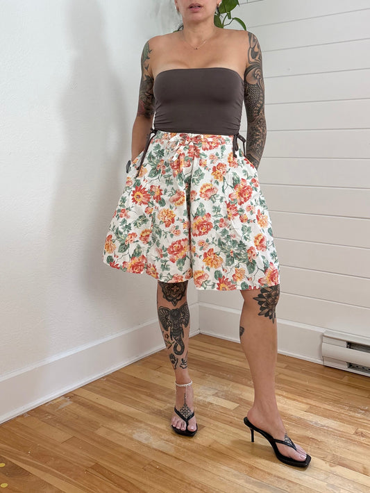 Short vintage fleuri oversize Cornell T25