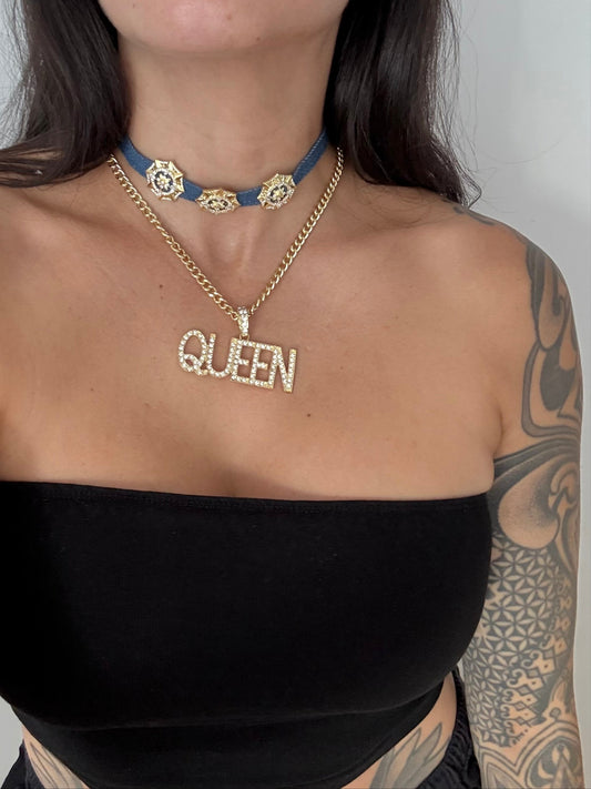 Noir NYC Irene denim choker
