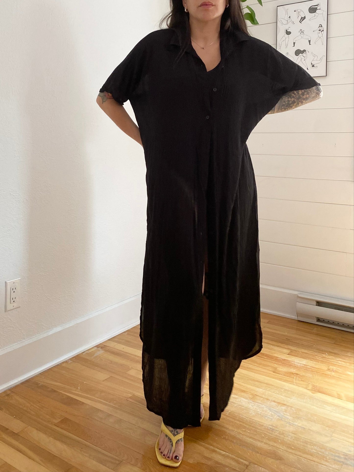 Robe chemise longue Boho Me M-XL