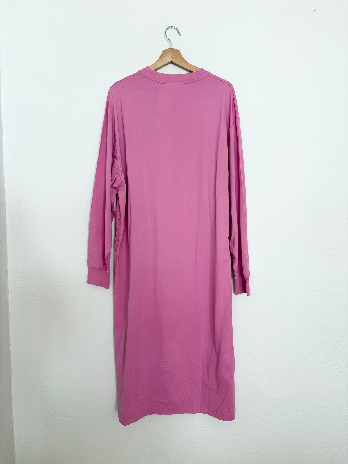Samsoe Samsoe chrome long sleeve dress in bubblegum Medium