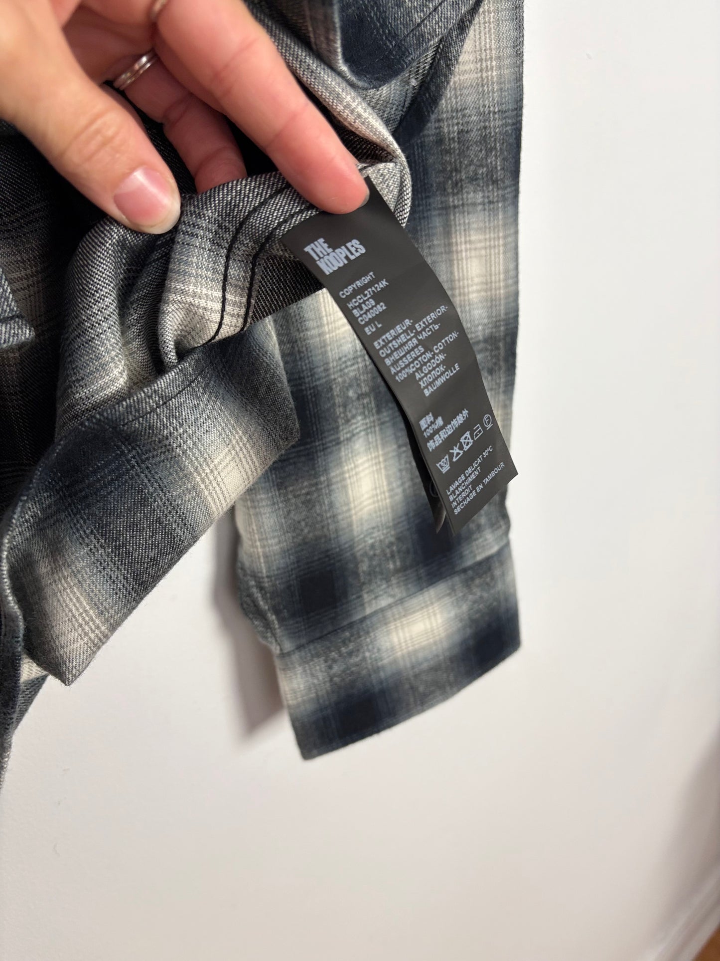 The kooples flannel plaid overshirt L/XL